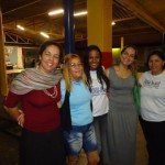 Mariana, coord. Nacional; Maria Josefa, ex-educanda do MOVA (2011); Betânia, assist. pedagógica; Elenice, coord. Polo AL; Fábia, coord. Local e ex-monitora de Maria Josefa