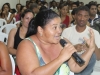 Participante durante o debate