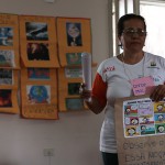 Dirce Cordeiro (monitora do núcleo Flores do Campo,  no Seminário de Práticas alfabetizadoras, durante a 2ª Formação Geral)