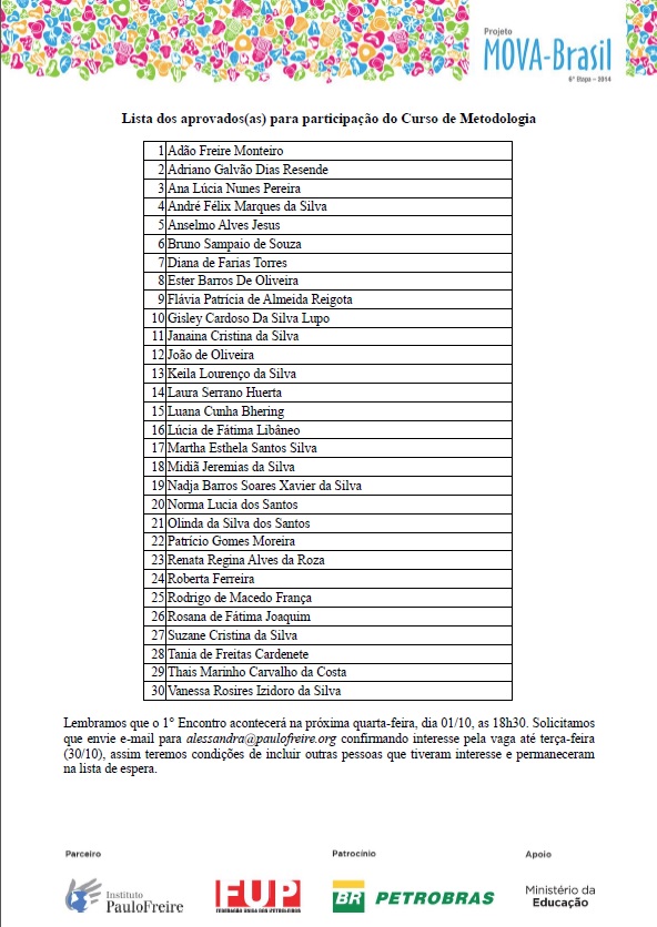 imagem lista dos aprovados